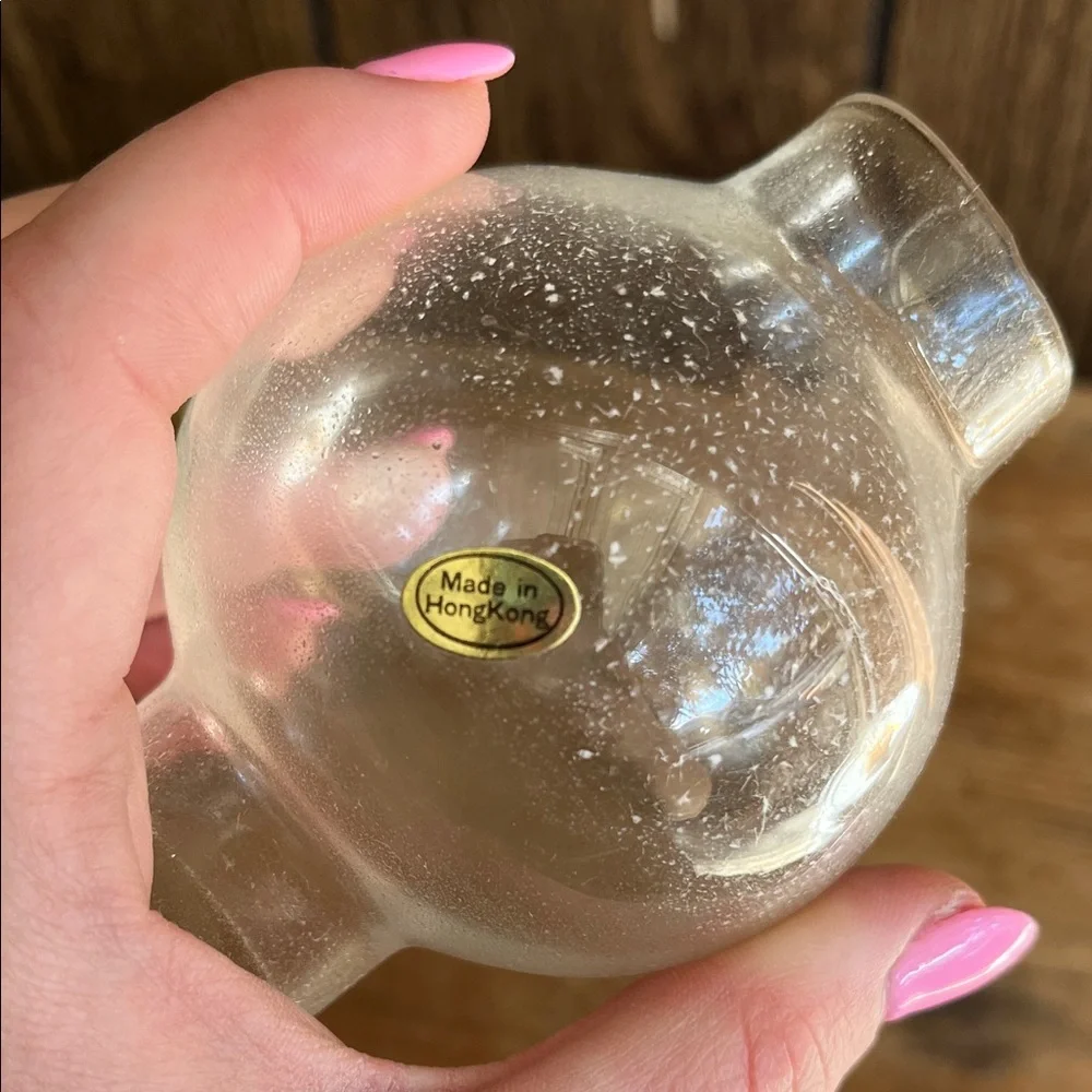 Vintage Miniature Glass Oil Lamps - Set of 2